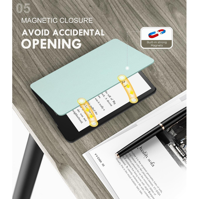 Чохол MoKo для Kindle Paperwhite 11 (2021) 6.8 дюйма, тонкий, легкий, з авто-сон/пробудження, зелений, Signature Edition