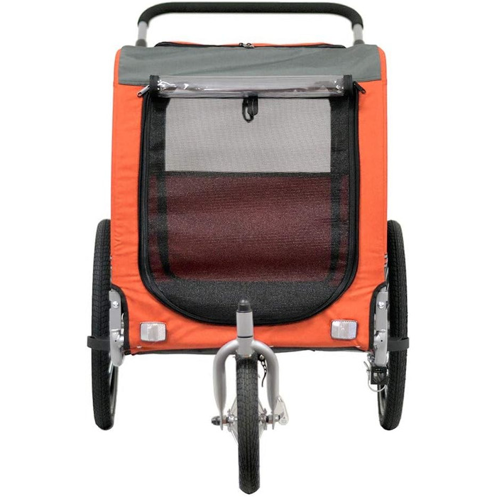 PAPILIOSHOP: Причіп для собак та котів, візок для домашніх тварин (Оранжевий L)