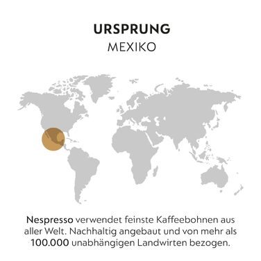 Кава NESPRESSO VERTUO Mexico: 50 капсул, сумісна з VERTUO, 230 мл, Arabica & Robusta