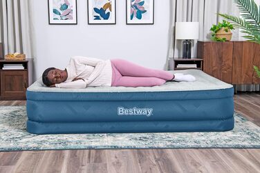 Повітряний матрац Bestway Fortech Snugable Top з вбудованим електричним насосом, Double XL/Mid, 203 x 152 x 46 см