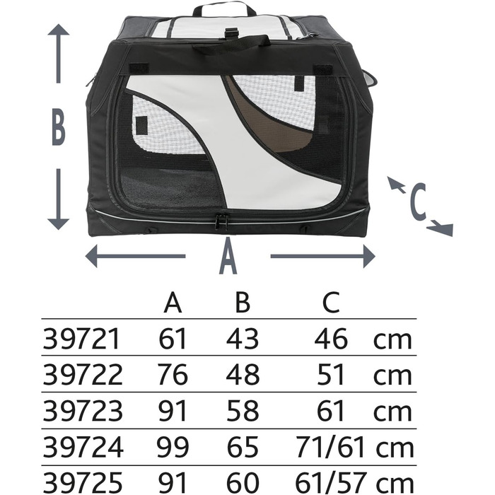 Переносна переносна клітка для тварин Trixie Vario 20, розмір S (61x43x46 см)