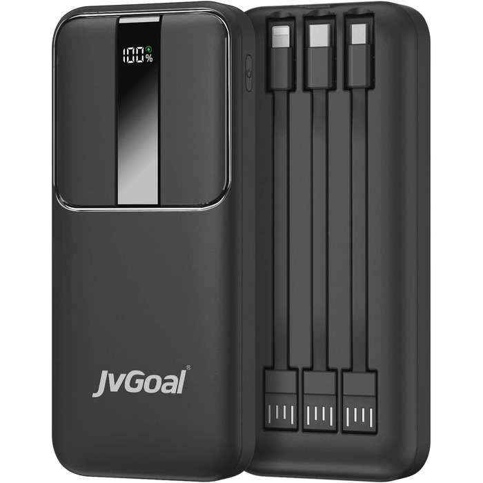 Power Bank JVGoal 10000 mAh USB-C PD 18W з LCD-дисплеєм для iPhone, Nintendo Switch, Tablets