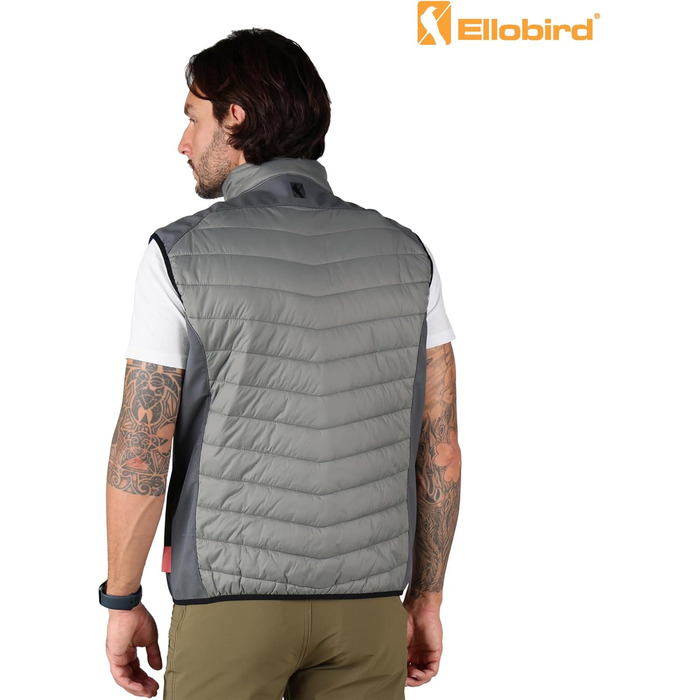 Легка бафферова жилетка Ellobird для чоловіків: робота, туризм, відпочинок, зима, бавовна, стегане вбрання, робочий одяг