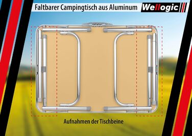 Складний похідний стіл для кемпінгу з регульованою висотою Camping Tisch