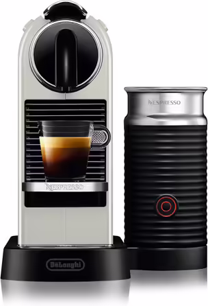 Nespresso De'Longhi Citiz EN267.WAE Coffee Capsule Machine with Milk Frother, 1710W, 1 L, ‎37.2 x 21.8 x 27.7 cm, Cream White