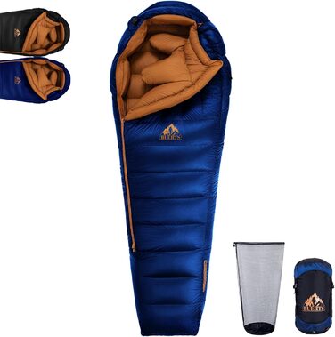 Спальний мішок зимовий, для температур від 0 до -24°C. Ultraleichter, чорний, для дорослих та підлітків, кемпінг, туризм, похідний.