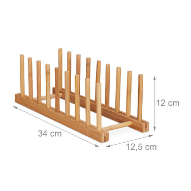 Relaxdays Bamboo Dish Drainer