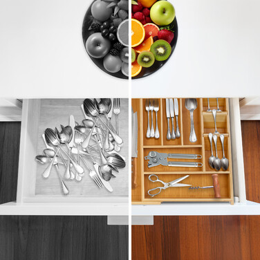 Relaxdays Extendable Cutlery Box