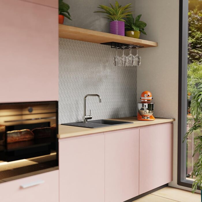 Змішувач для кухні EISL FUTURA NI182GANI з високим виливом, однорідний, з нержавіючою сталею