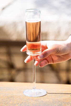 Набір келихів для шампанського Aspen & Birch (6 шт.) - келихи для мімози, 100% без свинцю, 280 мл, ручної роботи