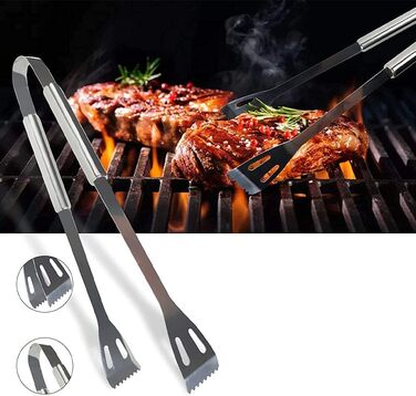 Набір гриль-інструментів 5 шт. з нержавіючої сталі, професійний, для кемпінгу та барбекю