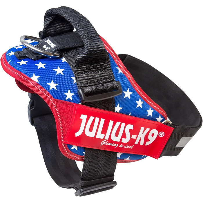 Шлейка Julius-K9 IDC Powergeschirr для собак, антрацит, розмір M (обхват грудей 58-76 см), з двома безкоштовними нашивками