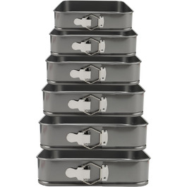 Набір форм для випічки ZOENHOU (6 шт.) - круглі, квадратні, антипригарні, висувні, для тортів та чізкейків