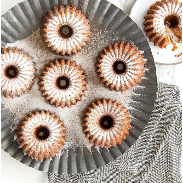 Форма для випічки Bundtlette Pan Nordic Ware, алюміній, золотий, 38 x 22.2 см