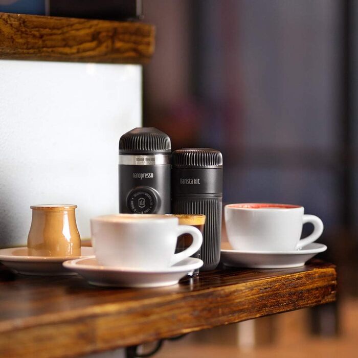 WACACO Nanopresso Barista Kit, accessories for the portable espresso machine Nanopresso. Double espresso, lungo