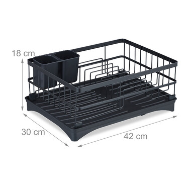 Relaxdays Dish Drainer with Automatic Drainage