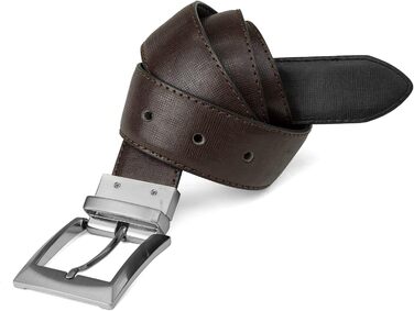 Чоловічий шкіряний ремінь Steve Madden (1 шт.) чорний/коричневий, Saffiano