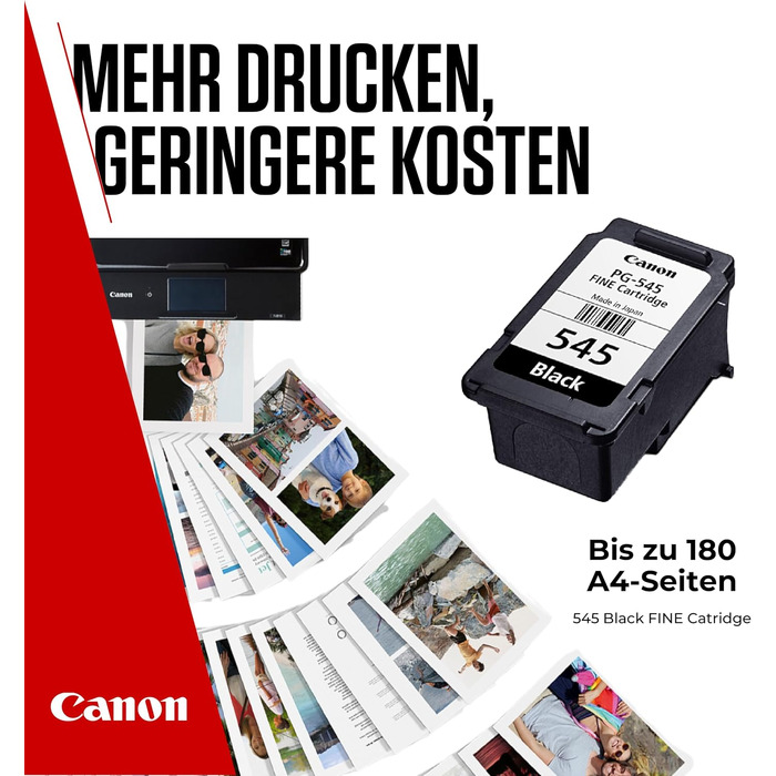 Оригінальний чорнильний картридж Canon PG-545 чорний (стандартний), для принтерів Canon PIXMA, 2 шт. в упаковці