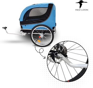 Bike Dog Carrier - Dog Trailer for Bicycle - Blue Dog Bike Trailer - Up to 40kg