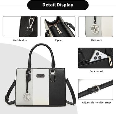 Сумка жіноча Miss Lulu середнього розміру, PU шкіра, сіра. Зі знімним ремінцем, для офісу, школи, подорожей та покупок