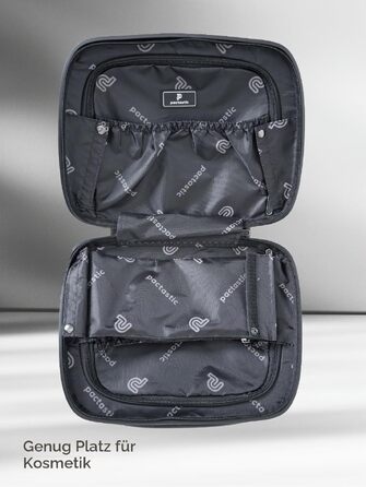 Набір ультралегких валіз Pactastic з жорстким корпусом, 3 предмети, Black Metallic, розмір XS