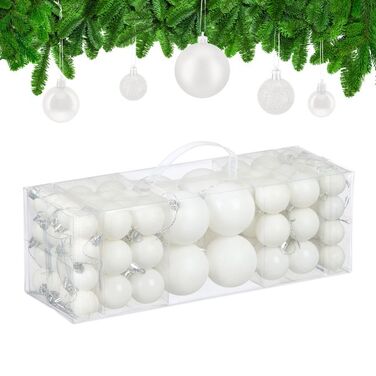 Relaxdays Set of 76 Christmas Baubles