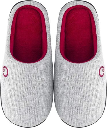 Тапочки зимові Mishansha для дому та вулиці, унісекс, піна пам'яті, розмір 36-47, сірий/червоний