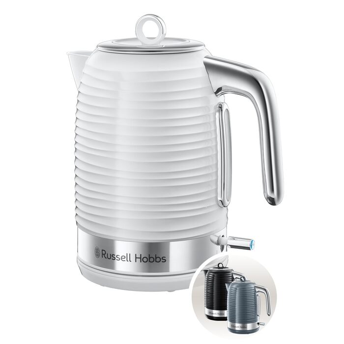 Електричний чайник Russell Hobbs Inspire Weiss 1.7л, 2400W, з фільтром від накипу, індикатором рівня води, знімним кришкою