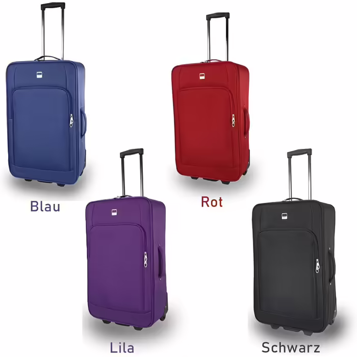 SIGN Suitcase Trolley Travel Suitcase Inline Wheels (Carry-on, Medium, Large, Extra Large) (Extra Large Suitcase (81cm)) (Large Suitcase (71cm), Purple)