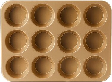 Форма для мафінів Nordic Ware Naturals, алюмінієва, антипригарна, 12 чаш, 7,9 см