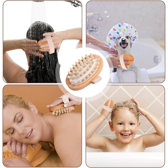 Набір для масажу тіла: щітка для спини, душова щітка, щітка для ніг з пемзою, щітка для обличчя. Для пілінгу та масажу всього тіла.