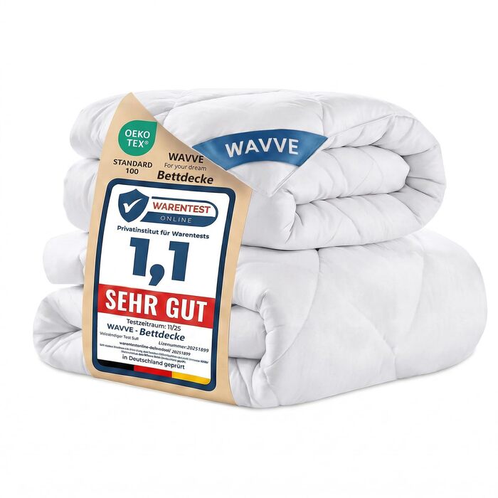 Комплект ковдр WAVVE 135x200 см, всесезонна мікрофібра (зимова 450г/м², літня 150г/м² та цілорічна 300г/м²), біла стібана ковдра