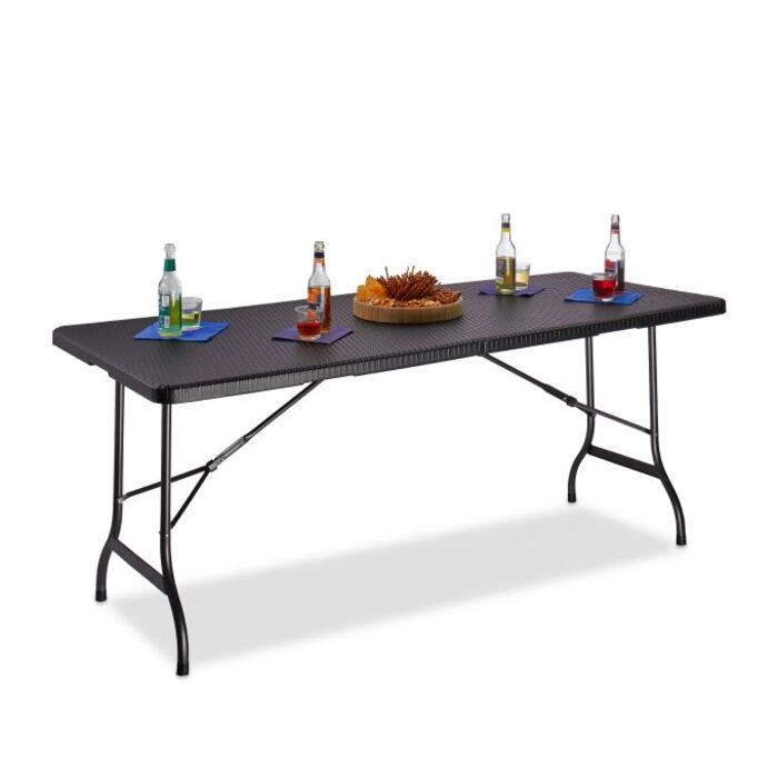Relaxdays Folding Garden Table BASTIAN Large