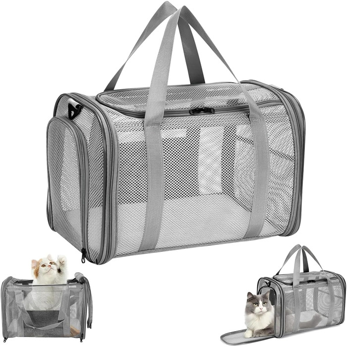 Транспортна сумка для кота та собаки, складана переноска для тварин (46x26x29 см)