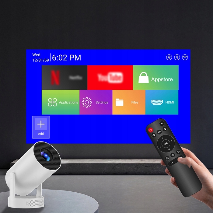 Портативний LED-проектор Xinowy HY300 Pro HiFi (нова версія), білий