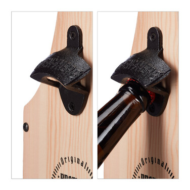 Wooden Beer Caddy with Bottle Opener