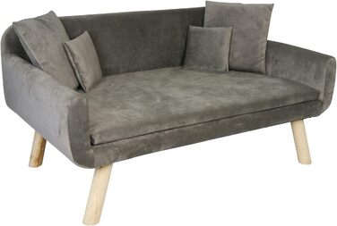 Крісло-лежанка для собак та котів Retro-Tiersofa Velvet з подушкою, розмір 2, бежевий