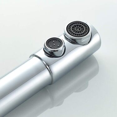 Кухонний змішувач 3-в-1 з обертанням 360° з нержавіючої сталі, з двома ручками, для фільтрації води, гарячої та холодної води, високого тиску, 3 шланги по 50 см