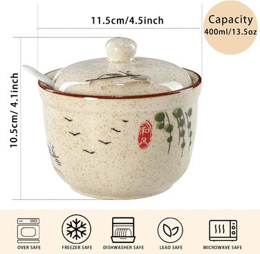 Керамічна цукерниця з ложкою 430мл, дозатор для солі, приправа, спеції, керамічний контейнер для кухні, дому, кав'ярні (білий) (Tree 400мл)