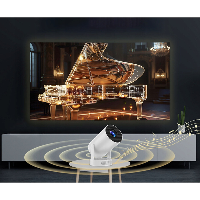 Портативний LED-проектор Xinowy HY300 Pro HiFi (нова версія), білий