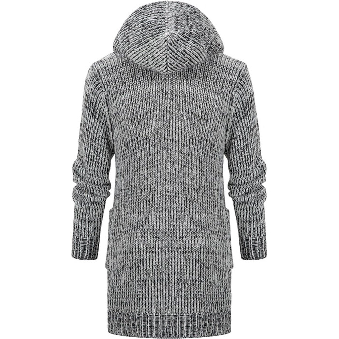 Чоловіча в'язана жилетка кардиган з бавовни, тепла чоловіча толстовка з капюшоном та ґудзиками, чоловічі в'язані жилети, зимові теплі світшоти, однотонні, грубий в'яз, стильний жакет для осені та зими, колір сірий, розмір L