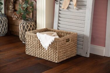 Набір кошиків для зберігання Decorasian, великий XL+L, плетені з морської трави, натуральний, міцний, 2 шт.