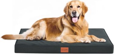 Orthopedic Dog Bed, Dog Sofa with Egg Crate Foam for Large Dogs, 112 x 81 cm, Removable and Washable, Non-Slip Bottom, (L 91 x W 69 x H 8 cm, Grey)