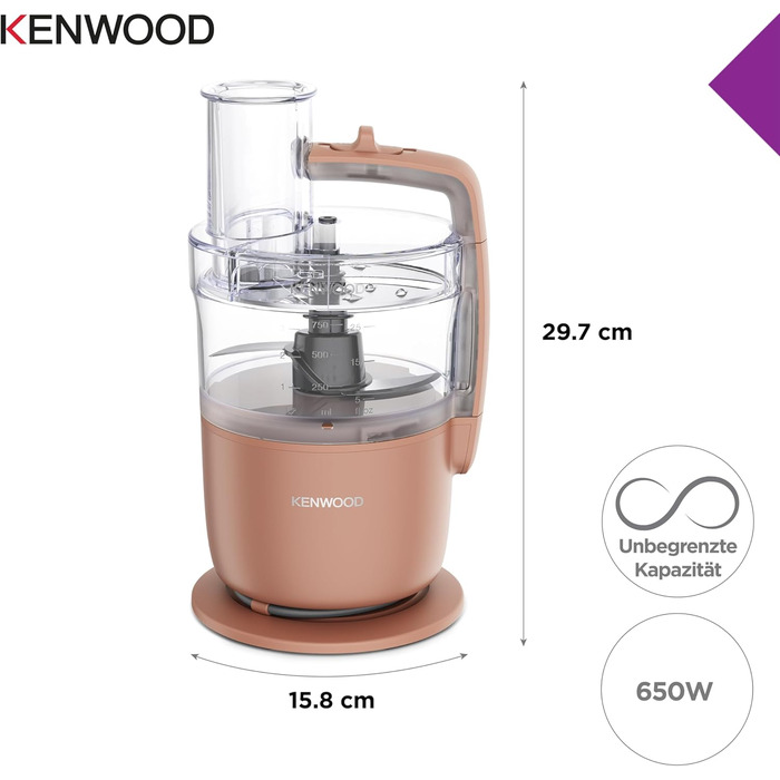 Кухонний комбайн Kenwood MultiPro Go FDP22.130GY, 650 Вт, 1.3 л, Компактний, Багатофункціональний, Синій