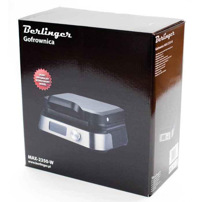 Вафельниця Berlinger Gourmet MAX-2350-W, 2350 Вт, чорна