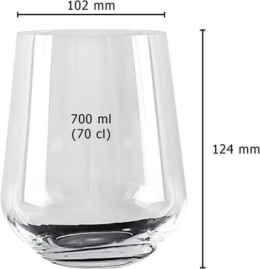Набір з 6 склянок Sauerland GLAS Sarah, 700 мл - склянки для напоїв