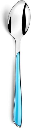 Amefa ECLAT Cutlery Set Turquoise Dining Cutlery 24-Piece for 6 People Stainless Steel Rust-Proof High-Quality Plastic Handle Shells Dishwasher-Safe Cutlery Set 6 People Camping Cutlery