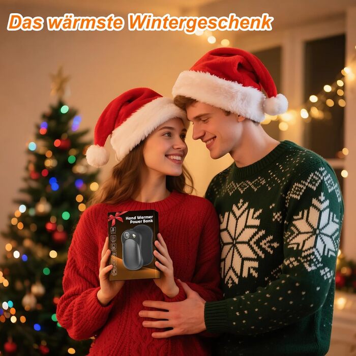 Електричні грілки для рук, 2 шт. 10000mAh з USB-C, цифровим дисплеєм, 3 режими нагріву, багаторазові для зими, подорожей та активного відпочинку