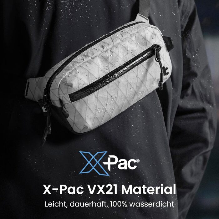 tomtoc Сумка на плече Sling Bag 3.5L з RFID-захистом - водонепроникна, для Switch, iPad mini, EDC, подорожі | X-pac White