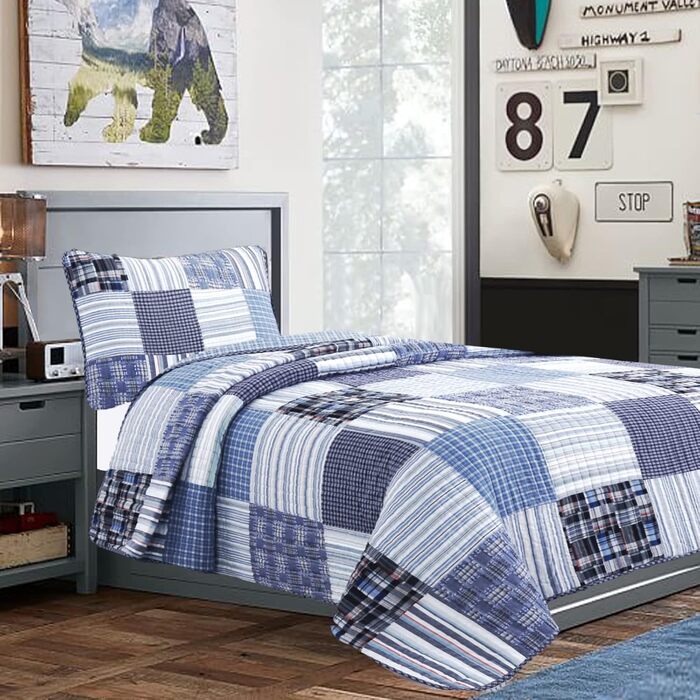 Комплект постільної білизни Cozy Line Home Fashions Moorea Wende, 3-частини (Деним, Twin)